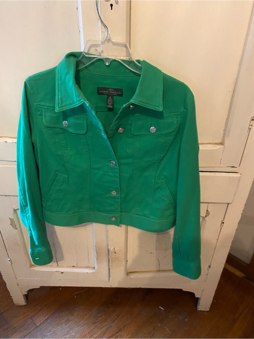 Ralph Lauren Bright Green Cotton Jean Jacket